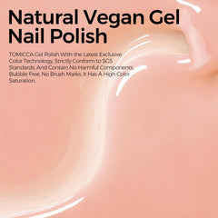 Nude gel nails with natural glossy finish for everyday wear