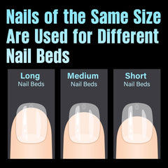 TOMICCA press-on nails close-up showing smooth soft gel tips