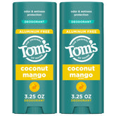 Tom's of Maine Coconut Mango deodorant two-pack for all-day freshness.