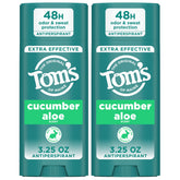 Toms of Maine Cucumber Aloe antiperspirant bottle display keeps you fresh all day.