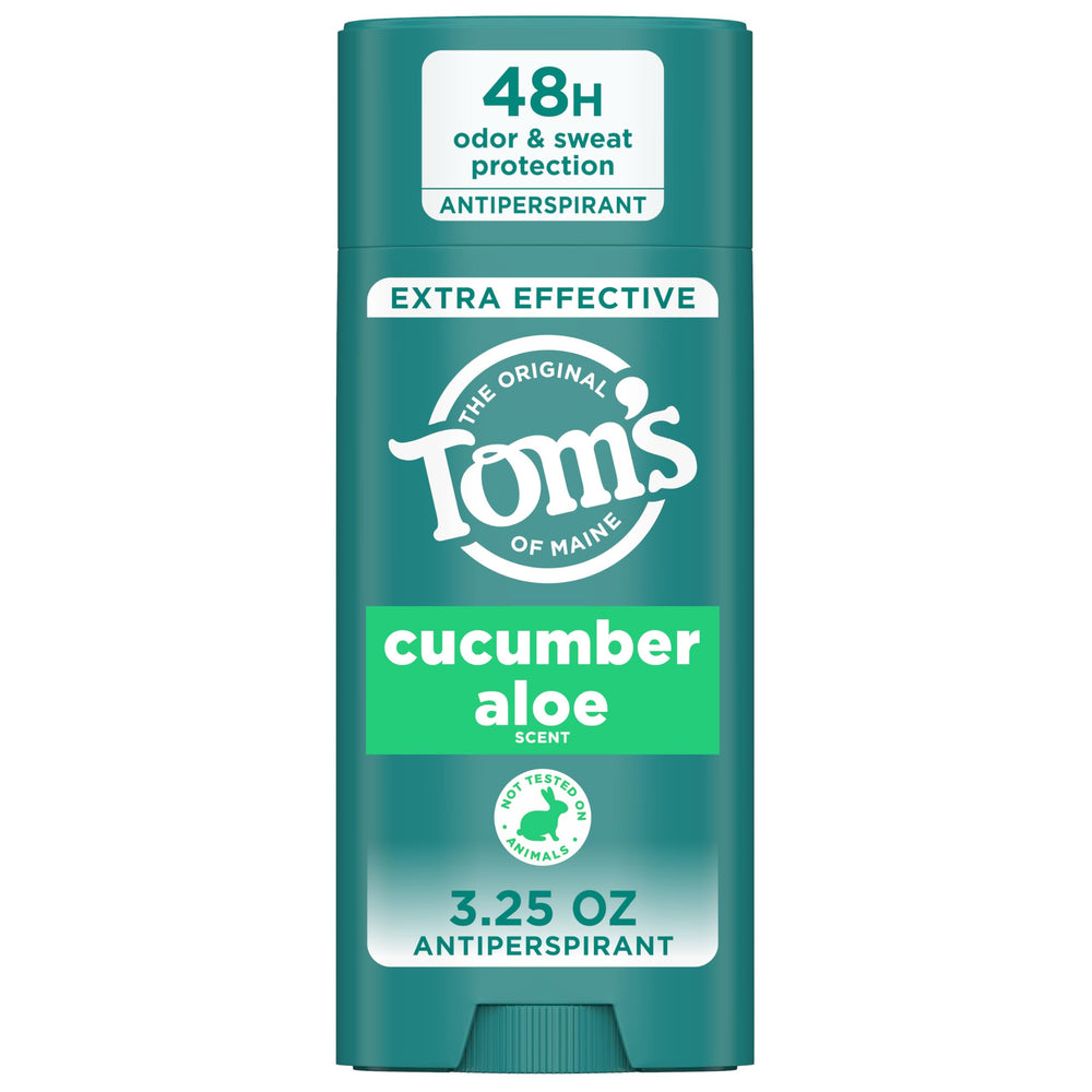 Tom's of Maine Cucumber Aloe antiperspirant bottle front for daily protection