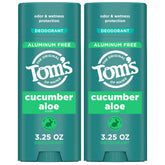 Tom's of Maine Cucumber Aloe deodorant 2-pack on shelf, easy daily freshness.