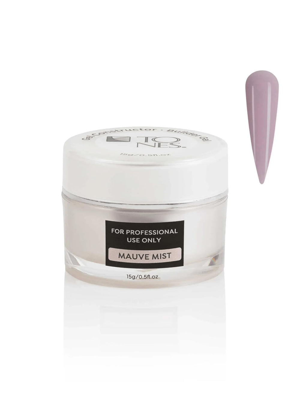 TONES Premium Self Leveling Nail Builder bottle in Mauve Mist for flawless application.