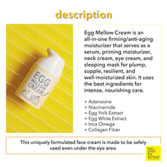 Too Cool For School Egg Mellow Cream nighttime routine setup