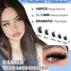 TOOCHUNAG DIY lash clusters for easy at-home extensions.
