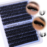TOOCHUNAG Fluff Lash Clusters 14mm D curl for easy at-home DIY lashes.