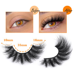 TOOCHUNAG Full-volume faux mink lashes, 7-pair pack, luxurious texture.