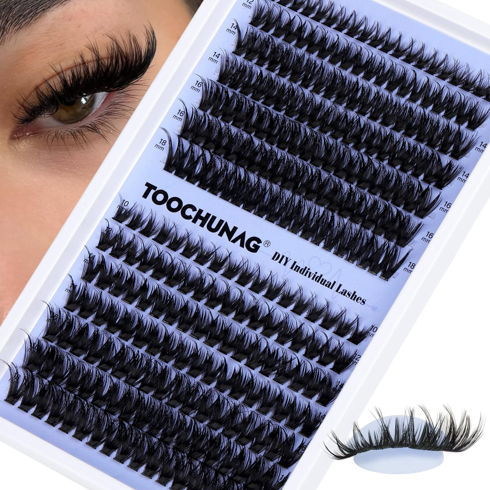 TOOCHUNAG wispy lash clusters 80D deliver natural daytime volume and simple application.