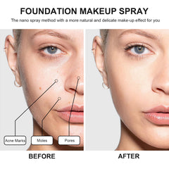 Topcent foundation brush included for precise blending with spray.
