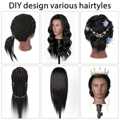 TopDirect real hair head with styling kit for braiding and updos