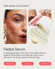 Topicals Faded serum being applied to clean skin