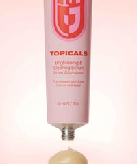 Topicals Faded serum label highlighting kojic acid and niacinamide