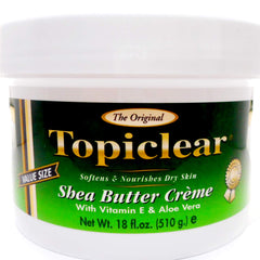 Topiclear Shea Butter Creme jar for deep hydration of dry skin