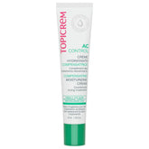 Topicrem AC compensating moisturizing cream 40ml jar front showcases soothing hydration for sensitive skin.