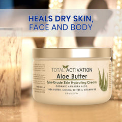 Total Activation Aloe Vera Cream for the body provides lightweight moisture.