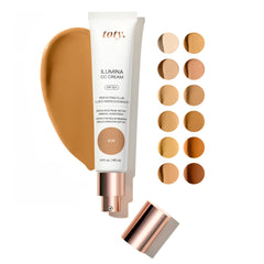 Toty Lumina CC Cream bottle with SPF 50+ for everyday sun protection.