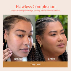 Toty Lumina CC Cream application on face reveals radiant finish.