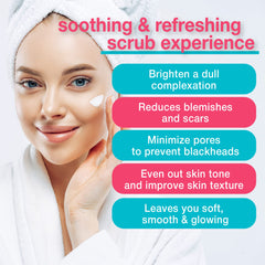 TOUCH exfoliating face scrub texture close-up indicates gentle polish