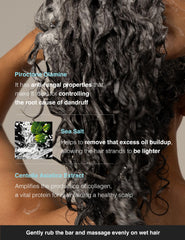 TOUN28 shampoo bar sea salt texture highlighting cooling feel