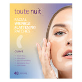 Toute Nuit Curve Wrinkle Patches applied to the forehead to smooth lines overnight
