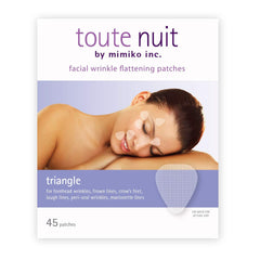 Toute Nuit Triangle Wrinkle Patches reduce frown lines with hypoallergenic, skin-safe formula.