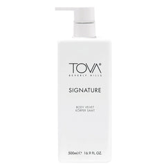 Tova-lotion-corps-velours-pompe, hydratation profonde pour peau douce et lisse.