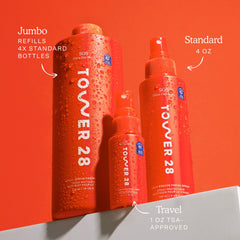 Tower 28 Jumbo SOS Recovery Face Cream applied with fingertips for barrier support