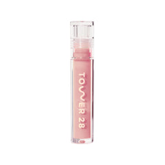 Tower 28 ShineOn Milky Lip Jelly OAT bottle showing silky non-sticky shine