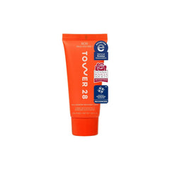 Tower 28 SOS Recovery Face Cream bottle close-up highlighting hydrating formula for sensitive skin.