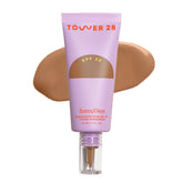 Tower 28 SunnyDays SPF 30 bottle shows a natural, skin-like finish.