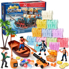Toylink treasure chest bath bomb shows hidden dive gems for imaginative play