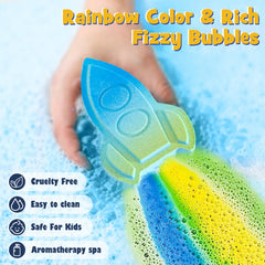 Toylink Space Bath Bombs dissolve and fizz, coloring water