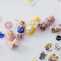 TPhaelay cartoon nail stickers model B on two sheets for playful nail art.