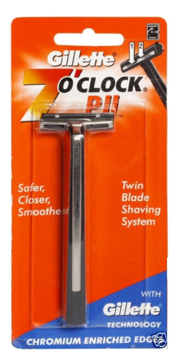 Trac II Razor front view shows compatibility and easy cartridge swap for quick grooming