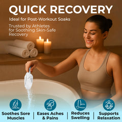 TradeGrade Epsom Salt bath setup ready for a soothing soak.