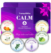 TranquilBliss lavender shower steamer—calming scent for a relaxing shower.