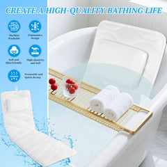 TranquilRelax bath pillow with included laundry bag for easy washing