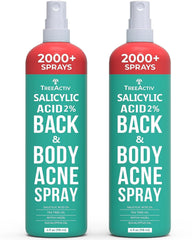 TreeActiv Salicylic Acid Back & Body Spray bottle for targeted, convenient application.