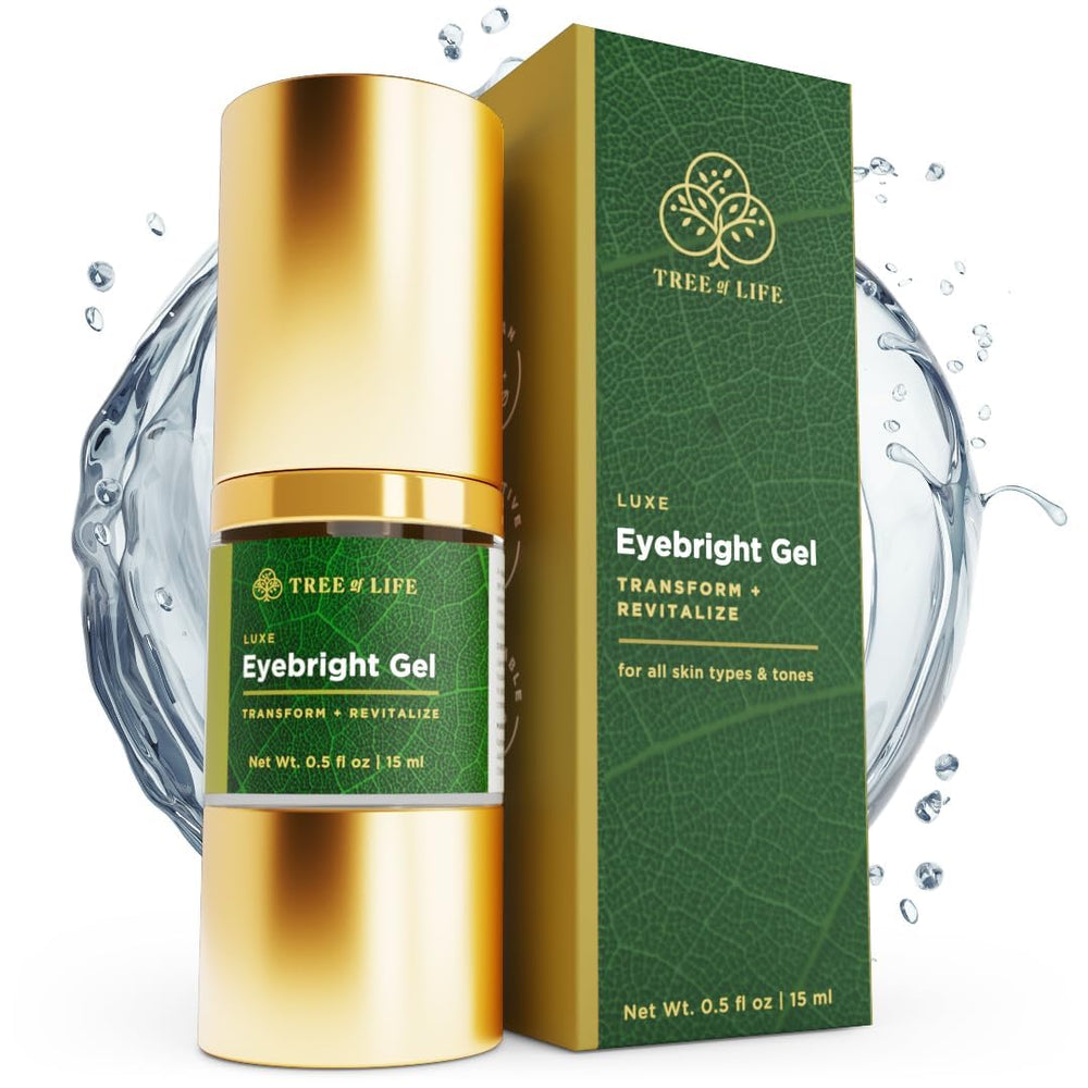 Tree of Life Eyebright Gel bottle for hydrating under-eye care.