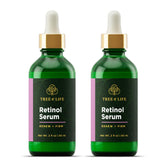 Tree of Life retinol serum bottle highlighting a skin-smoothing formula.