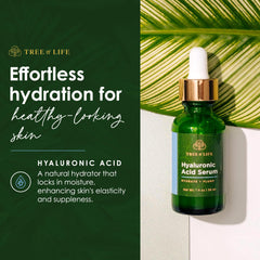 Tree of Life Serum close-up texture shows lightweight, fast-absorbing formula.