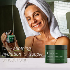 Tree to Tub Hydrating Face Moisturizer texture closeup shows silky, non-greasy finish