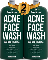 TreeActiv Charcoal Face Wash bottle front for daily cleansing and oil control