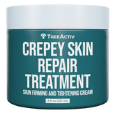 TreeActiv Crepey Skin Repair Cream bottle delivering rich hydration for dry skin