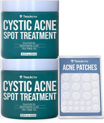 TreeActiv cystic acne spot treatment bottle for overnight care.