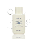 Treecell Recovery Oil Essence bottle close-up showing nourishing protection for hair.