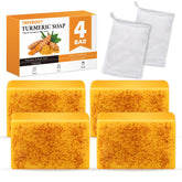 Treeroot Turmeric Soap 4 Pack displayed in compact packaging for daily cleansing.