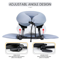 TRENDBOX memory foam pillow with adjustable tilt for comfort.