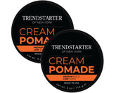 TRENDSTARTER Cream Pomade jar closeup showing creamy formula for smooth styling.