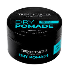 TRENDSTARTER Dry Pomade bottle front view for a strong matte hold